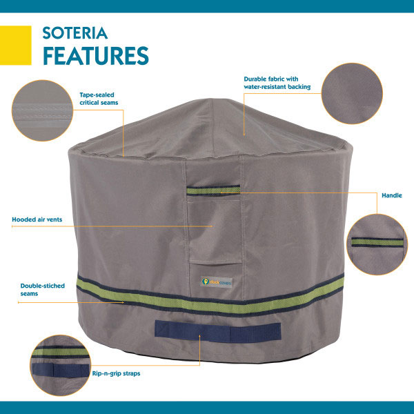 36 in. Round Fire Pit Cover Duck Covers Soteria RainProo - Image 4